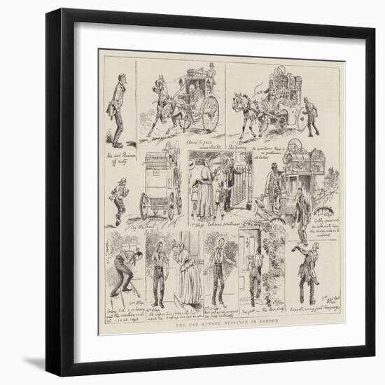 The Cab Runner Nuisance in London-Alfred Chantrey Corbould-Framed Giclee Print