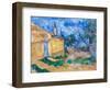 The Cabanon De Jourdan, 1906 (Oil on Canvas)-Paul Cezanne-Framed Giclee Print