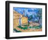 The Cabanon De Jourdan, 1906 (Oil on Canvas)-Paul Cezanne-Framed Giclee Print