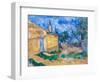 The Cabanon De Jourdan, 1906 (Oil on Canvas)-Paul Cezanne-Framed Giclee Print