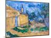 The Cabanon De Jourdan, 1906 (Oil on Canvas)-Paul Cezanne-Mounted Giclee Print