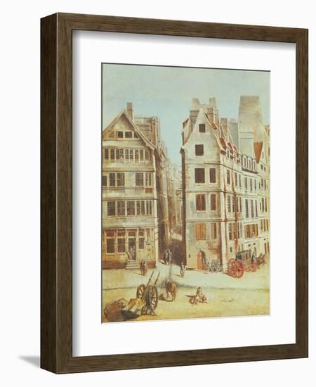 The Cabaret 'A L'Image Notre-Dame', Place De Greve in 1751-Nicolas Jean Baptiste Raguenet-Framed Giclee Print