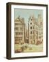 The Cabaret 'A L'Image Notre-Dame', Place De Greve in 1751-Nicolas Jean Baptiste Raguenet-Framed Giclee Print