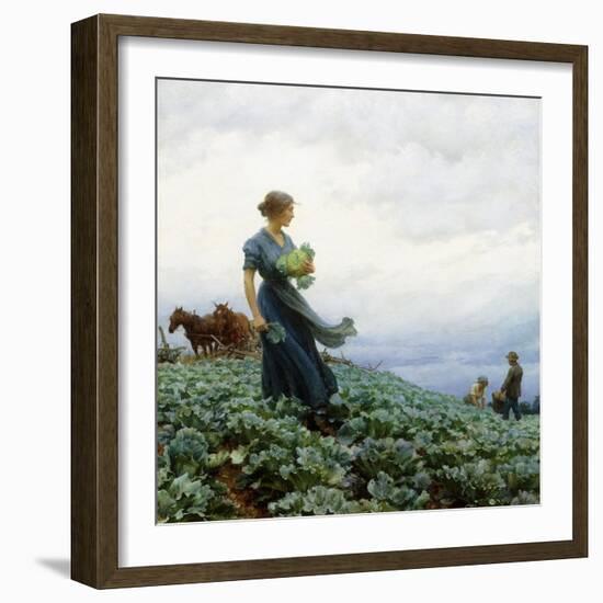 The Cabbage Field, 1914-Charles Courtney Curran-Framed Giclee Print