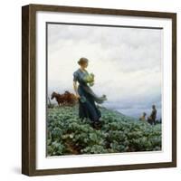 The Cabbage Field. 1914-Charles Courtney Curran-Framed Giclee Print