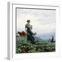 The Cabbage Field. 1914-Charles Courtney Curran-Framed Giclee Print