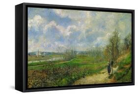 The Cabbage Garden Near Pontoise, 1878-Camille Pissarro-Framed Stretched Canvas