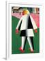 The 'Cabby' or Droshky Driver-Kasimir Malevich-Framed Giclee Print