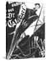 The Cabinet of Dr. Caligari, German Movie Poster, 1919-null-Stretched Canvas