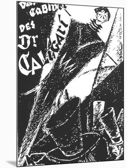 The Cabinet of Dr. Caligari, German Movie Poster, 1919-null-Mounted Art Print