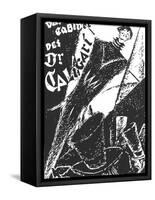 The Cabinet of Dr. Caligari, German Movie Poster, 1919-null-Framed Stretched Canvas