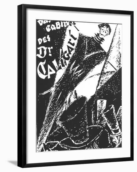 The Cabinet of Dr. Caligari, German Movie Poster, 1919-null-Framed Art Print