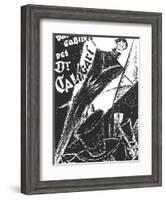 The Cabinet of Dr. Caligari, German Movie Poster, 1919-null-Framed Art Print