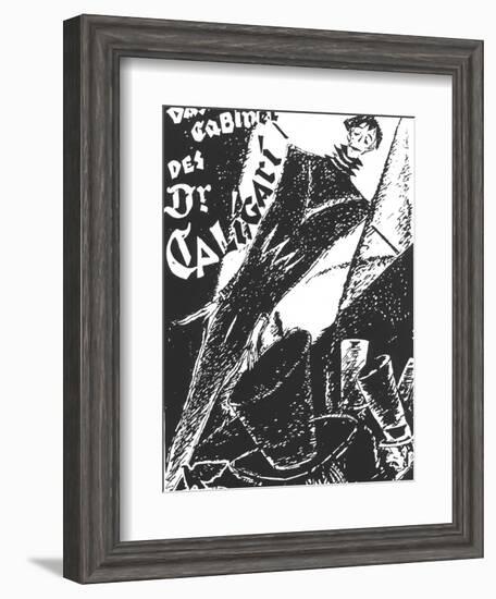 The Cabinet of Dr. Caligari, German Movie Poster, 1919-null-Framed Art Print