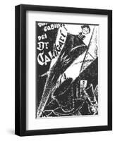 The Cabinet of Dr. Caligari, German Movie Poster, 1919-null-Framed Art Print