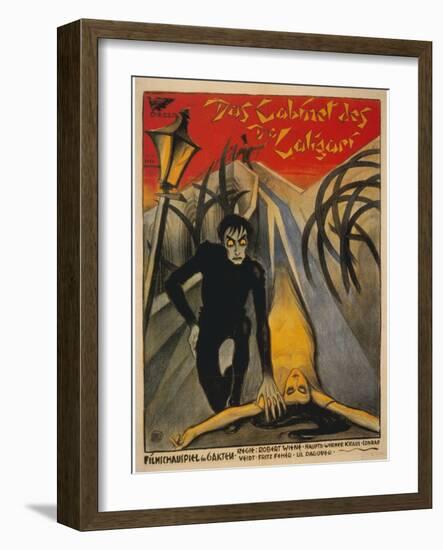 The Cabinet of Dr. Caligari, Italian Movie Poster, 1919-null-Framed Art Print