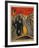 The Cabinet of Dr. Caligari, Italian Movie Poster, 1919-null-Framed Art Print