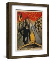 The Cabinet of Dr. Caligari, Italian Movie Poster, 1919-null-Framed Art Print