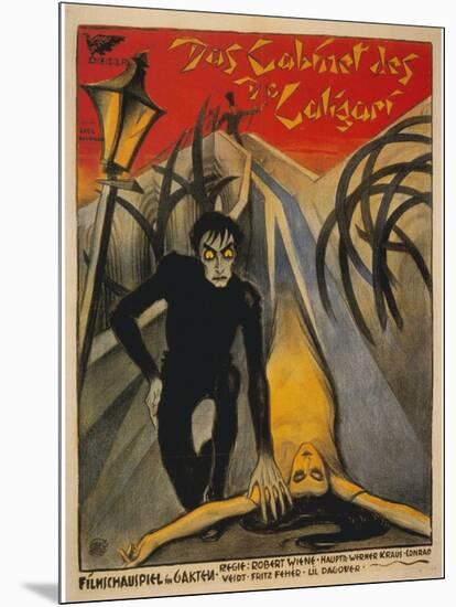 The Cabinet of Dr. Caligari, Italian Movie Poster, 1919-null-Mounted Art Print