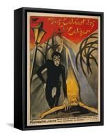 The Cabinet of Dr. Caligari, Italian Movie Poster, 1919-null-Framed Stretched Canvas