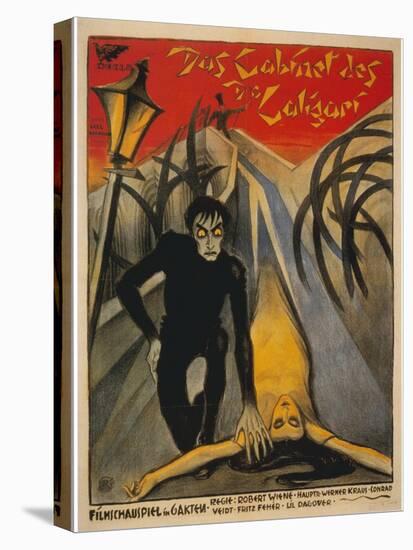 The Cabinet of Dr. Caligari, Italian Movie Poster, 1919-null-Stretched Canvas