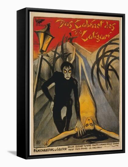 The Cabinet of Dr. Caligari, Italian Movie Poster, 1919-null-Framed Stretched Canvas