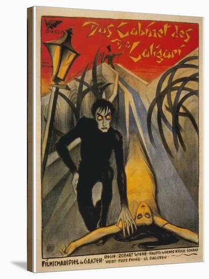 The Cabinet of Dr. Caligari, Italian Movie Poster, 1919-null-Stretched Canvas