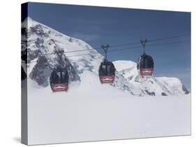 The Cable Car Between Italy and France Through the Mont Blanc Massif, Aiguille Du Midi, Chamonix, H-Angelo Cavalli-Stretched Canvas