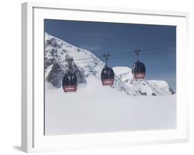 The Cable Car Between Italy and France Through the Mont Blanc Massif, Aiguille Du Midi, Chamonix, H-Angelo Cavalli-Framed Photographic Print