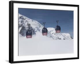 The Cable Car Between Italy and France Through the Mont Blanc Massif, Aiguille Du Midi, Chamonix, H-Angelo Cavalli-Framed Photographic Print