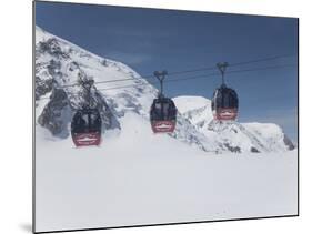 The Cable Car Between Italy and France Through the Mont Blanc Massif, Aiguille Du Midi, Chamonix, H-Angelo Cavalli-Mounted Photographic Print