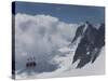 The Cable Car Between Italy and France Through the Mont Blanc Massif, Aiguille Du Midi, Chamonix, H-Angelo Cavalli-Stretched Canvas