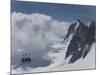 The Cable Car Between Italy and France Through the Mont Blanc Massif, Aiguille Du Midi, Chamonix, H-Angelo Cavalli-Mounted Photographic Print