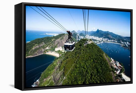 The Cable Car To Sugar Loaf In Rio De Janeiro-Mariusz Prusaczyk-Framed Stretched Canvas