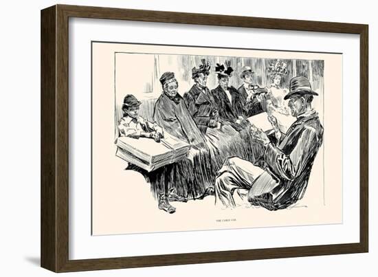 The Cable Car-Charles Dana Gibson-Framed Art Print