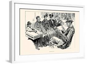 The Cable Car-Charles Dana Gibson-Framed Art Print