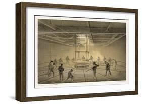 The Cable Passes out from the Hold of the "Great Eastern" onto the Deck-Robert Dudley-Framed Art Print