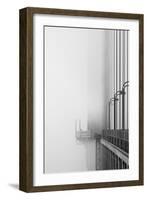 The Cables And Sidewak Of The Golden Gate Bridge Disappearing Into The Fog-Joe Azure-Framed Photographic Print