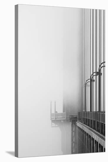 The Cables And Sidewak Of The Golden Gate Bridge Disappearing Into The Fog-Joe Azure-Stretched Canvas