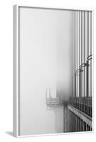 The Cables And Sidewak Of The Golden Gate Bridge Disappearing Into The Fog-Joe Azure-Framed Photographic Print