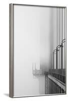 The Cables And Sidewak Of The Golden Gate Bridge Disappearing Into The Fog-Joe Azure-Framed Photographic Print