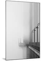 The Cables And Sidewak Of The Golden Gate Bridge Disappearing Into The Fog-Joe Azure-Mounted Photographic Print