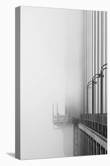 The Cables And Sidewak Of The Golden Gate Bridge Disappearing Into The Fog-Joe Azure-Stretched Canvas