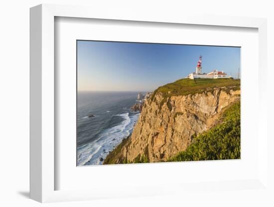 The Cabo Da Roca Lighthouse Overlooks the Promontory Towards the Atlantic Ocean at Sunset, Sintra-Roberto Moiola-Framed Photographic Print