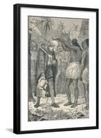 The Cacique Placing a Crown Upon the Head of Columbus, 1904-null-Framed Giclee Print