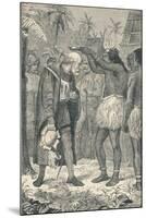 The Cacique Placing a Crown Upon the Head of Columbus, 1904-null-Mounted Giclee Print