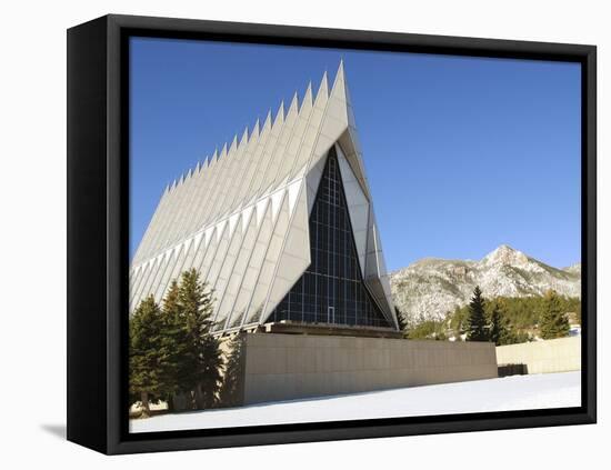 The Cadet Chapel at the U.S. Air Force Academy in Colorado Springs, Colorado-Stocktrek Images-Framed Stretched Canvas