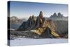 The 'Cadini Di Misurina' Peaks are Shot as the Sun Is Rising in the Dolomites-ClickAlps-Stretched Canvas