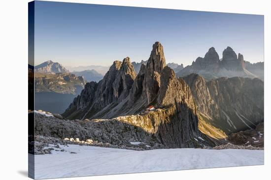 The 'Cadini Di Misurina' Peaks are Shot as the Sun Is Rising in the Dolomites-ClickAlps-Stretched Canvas