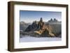 The 'Cadini Di Misurina' Peaks are Shot as the Sun Is Rising in the Dolomites-ClickAlps-Framed Premium Photographic Print